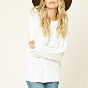 Forever 21 Cable Knit Pullover Sweater